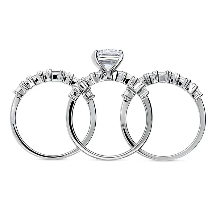 BERRICLE Rings Art Deco Solitaire 21ct CZ Ring Set in Sterling Silver