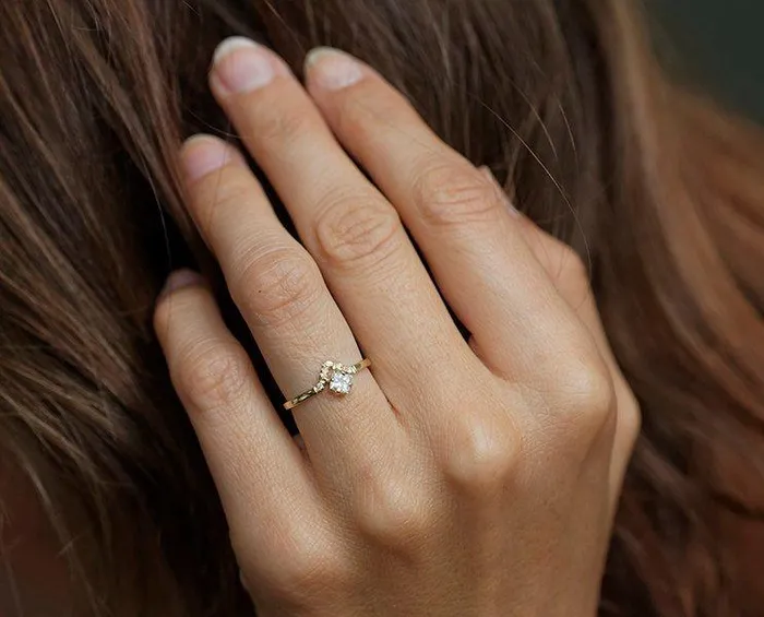 capucinne Rings Eliza Princess Diamond Engagement Ring