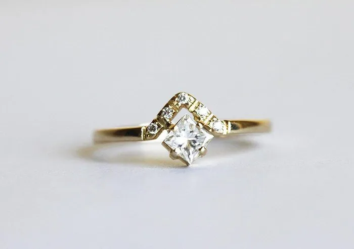 capucinne Rings Eliza Princess Diamond Engagement Ring