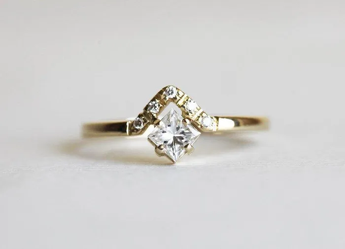 capucinne Rings Eliza Princess Diamond Engagement Ring