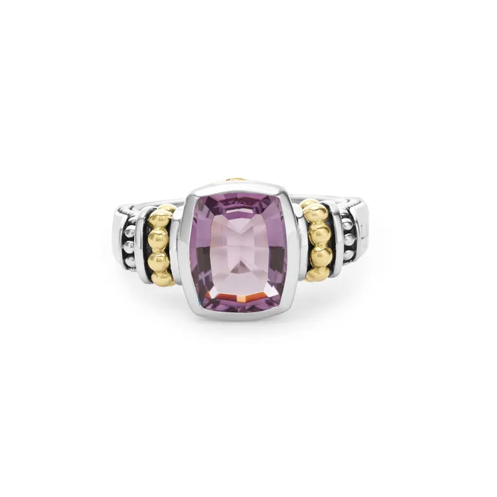 Caviar Color BezelSet Amethyst Ring Lagos Rings Caviar Color BezelSet Amethyst Ring Lagos Rings