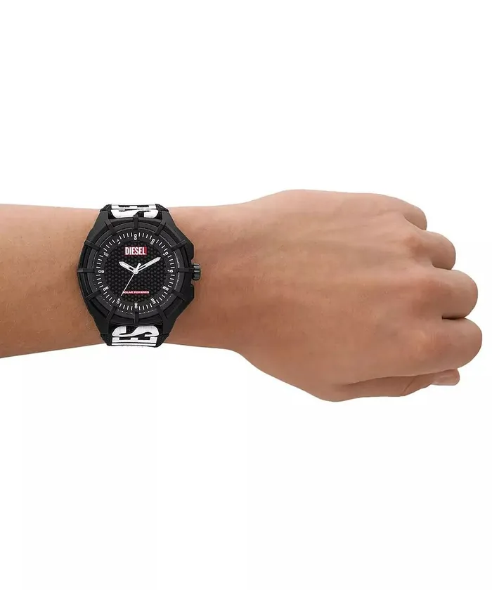 Diesel Watches Diesel Framed SolarPowered Black rPET Watch