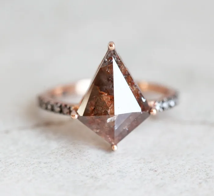 Noelle Kite Salt Pepper Diamond Ring Capucinne Rings