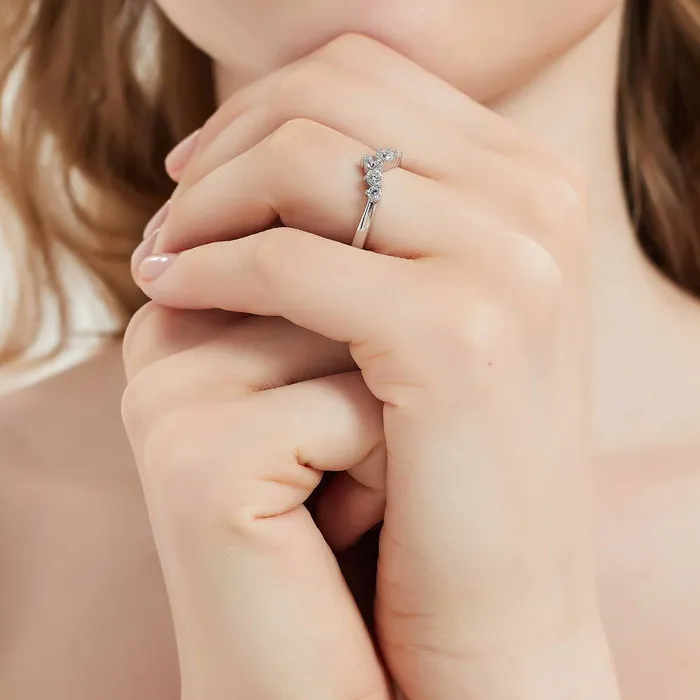 Rings BERRICLE 5Stone Solitaire 125ct CZ Ring Set in Sterling Silver