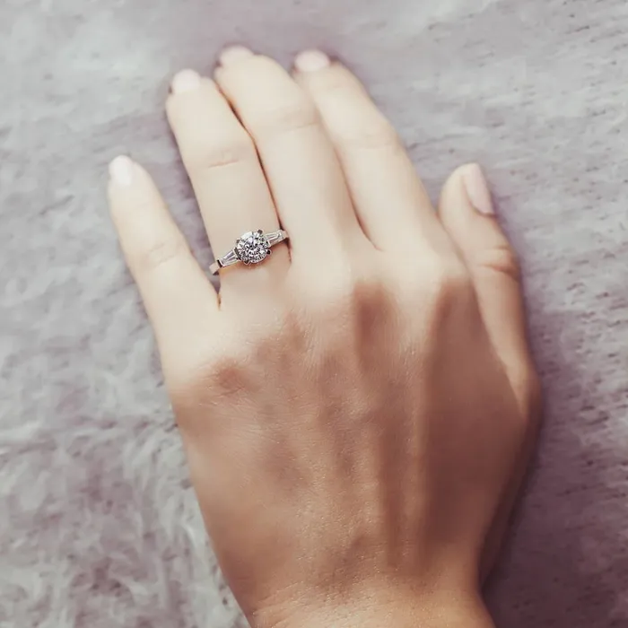 Rings BERRICLE Solitaire 1ct CZ Ring in Sterling Silver