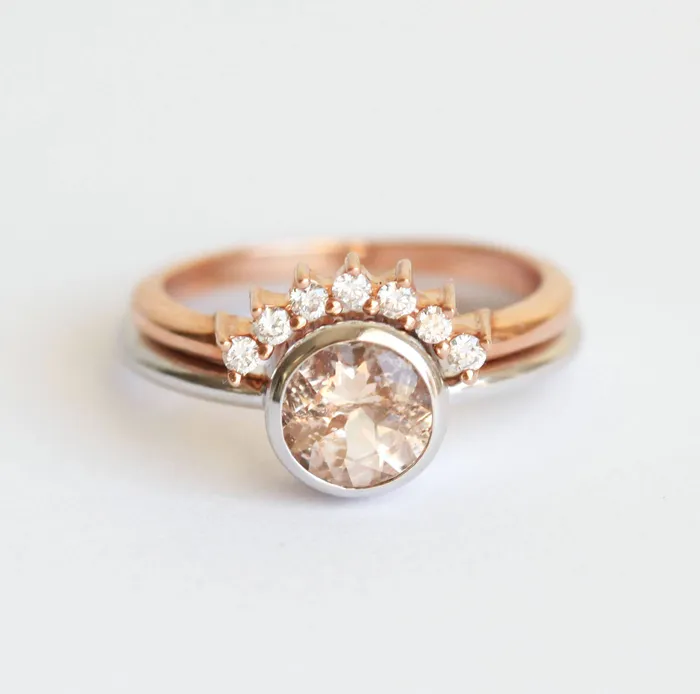 Rings Capucinne Adele Round Morganite Ring