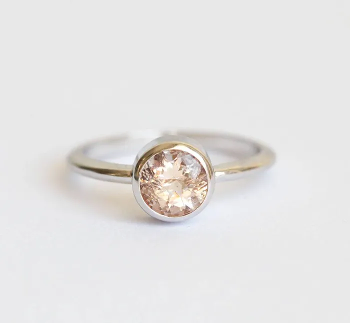 Rings Capucinne Adele Round Morganite Ring