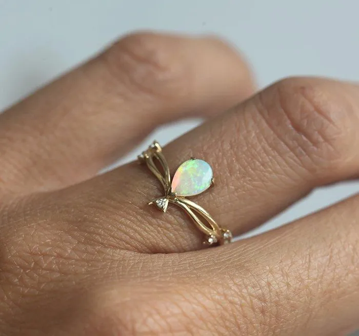 Rings capucinne Arizona Pear Opal Ring Ready to Ship