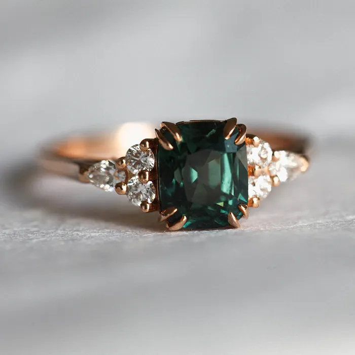 Rings Caroline Sapphire Diamond Ring Set Capucinne
