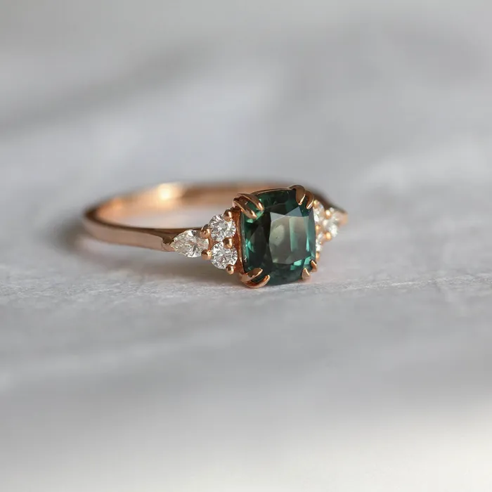Rings Caroline Sapphire Diamond Ring Set Capucinne