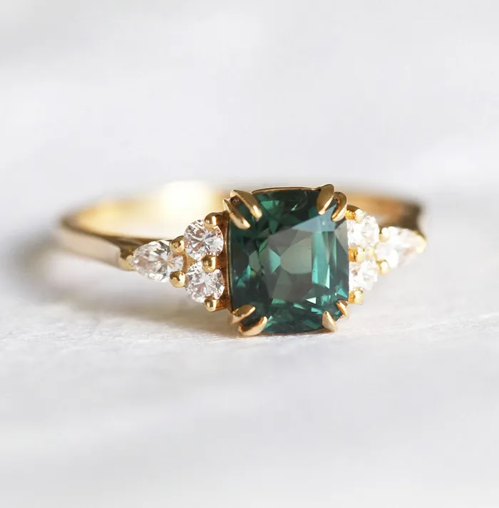 Rings Caroline Sapphire Diamond Ring Set Capucinne