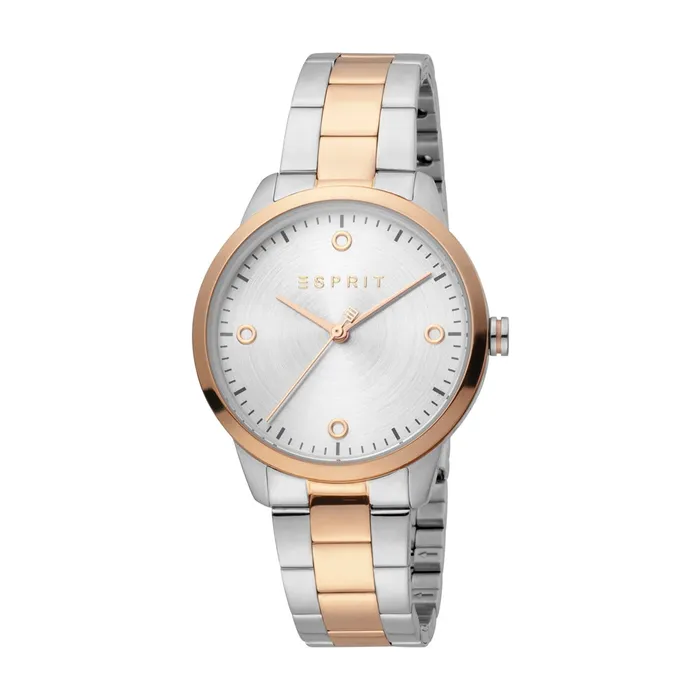 Rings Esprit Esprit Ladies Two Tone Watch With White Dial
