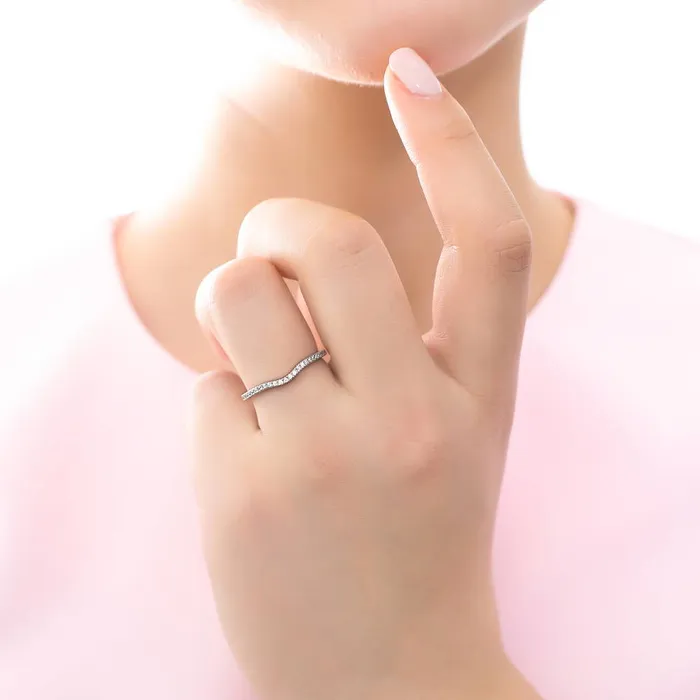 Rings Solitaire Wishbone 045ct CZ Ring Set in Sterling Silver BERRICLE