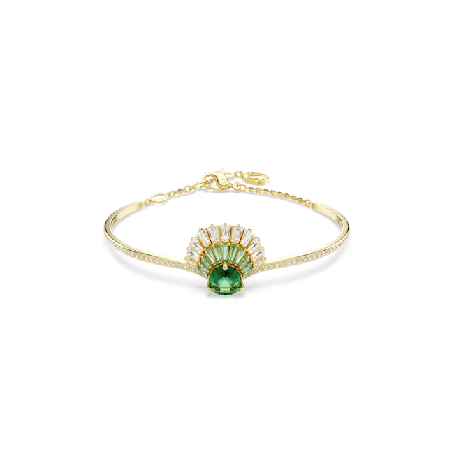 Swarovski Rings Swarovski Idyllia Bangle Mixed Cuts Shell Green GoldTone Plated