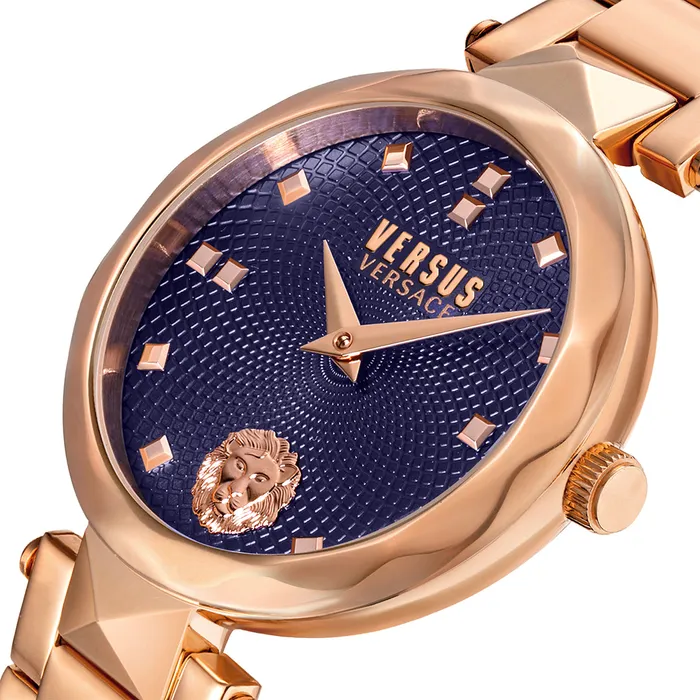 Watches Versus Versus Covent Garden Ladies Dark Blue Dial Rose Gold Watch