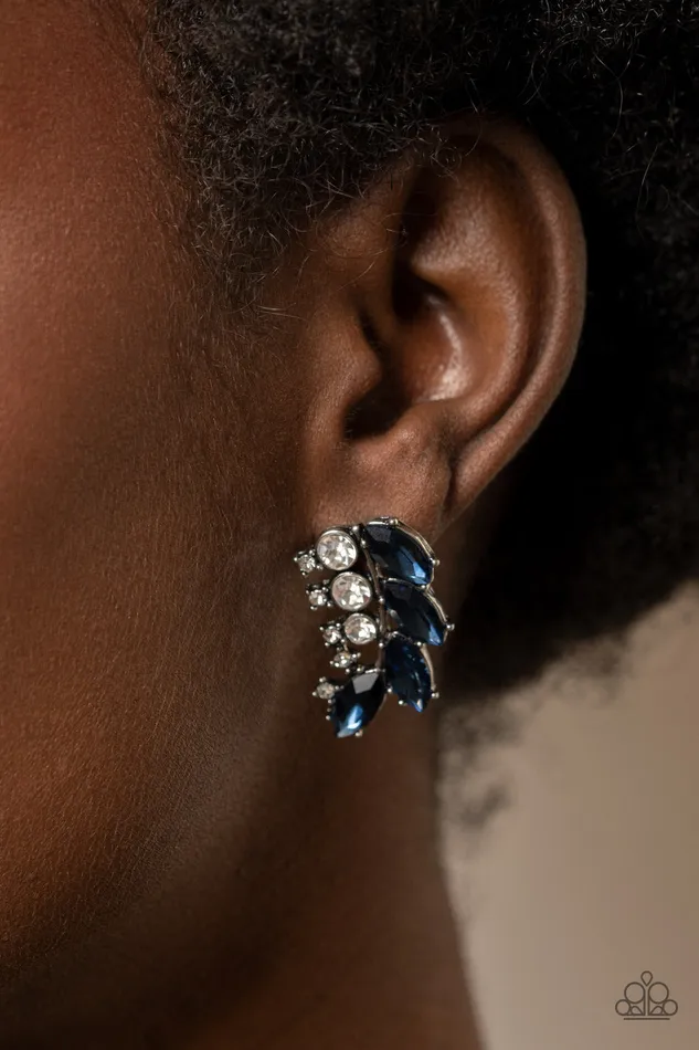 All Eyes On U Jewelry Paparazzi Accessories Earrings Flawless Fronds Blue Paparazzi Earrings