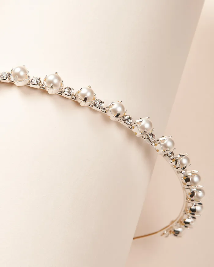 Earrings Dareth Colburn Pearl Rhinestone Headband