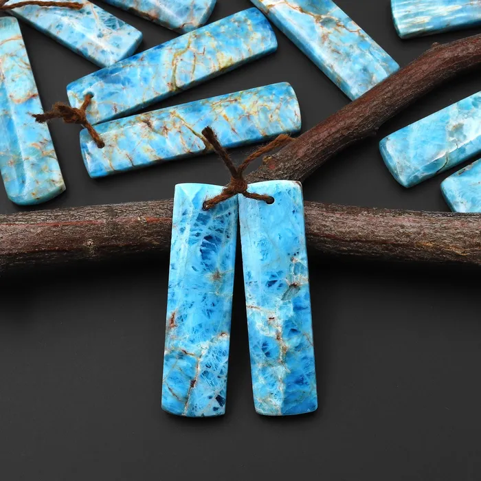 Earrings Natural Robins Egg Turquoise Blue Apatite Rectangle Earrings Drilled Matched Gemstone Beads Pair A6 Intrinsic Trading Earrings Natural Robins Egg Turquoise Blue Apatite Rectangle Earrings Drilled Matched Gemstone Beads Pair A6 Intrinsic Trading