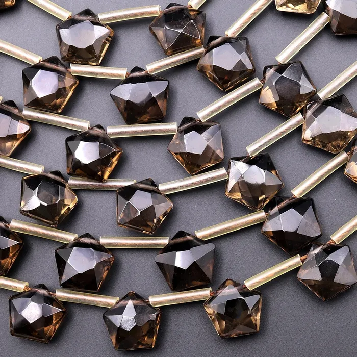 Faceted Natural Smoky Quartz Star Cut Pentagon Beads 10mm Dazzling Micro Diamond Cut Gemstone 155 Strand Intrinsic Trading Earrings Faceted Natural Smoky Quartz Star Cut Pentagon Beads 10mm Dazzling Micro Diamond Cut Gemstone 155 Strand Intrinsic Trading Earrings
