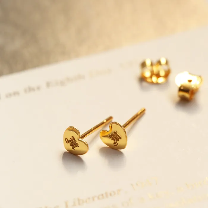 Heart Stud Earrings LOULOUROSE Earrings