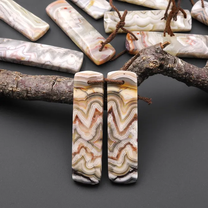 Natural Mexican Laguna Lace Agate Long Rectangle Earrings Matched Gemstone Cabochon Beads Pair A7 Intrinsic Trading Earrings Natural Mexican Laguna Lace Agate Long Rectangle Earrings Matched Gemstone Cabochon Beads Pair A7 Intrinsic Trading Earrings
