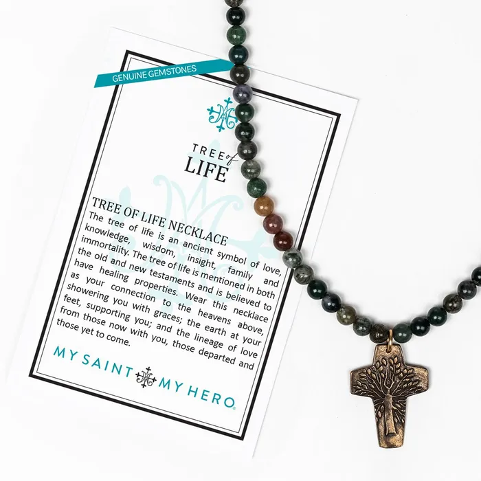 Necklaces Tree of Life Wrap BraceletNecklace My Saint My Hero
