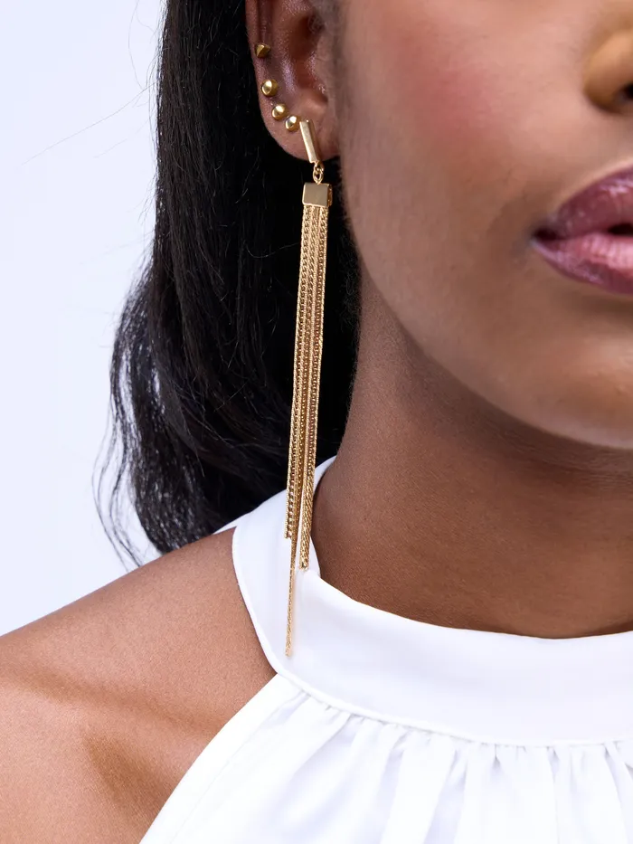 SOKO Earrings Safu Herringbone Drop Earrings