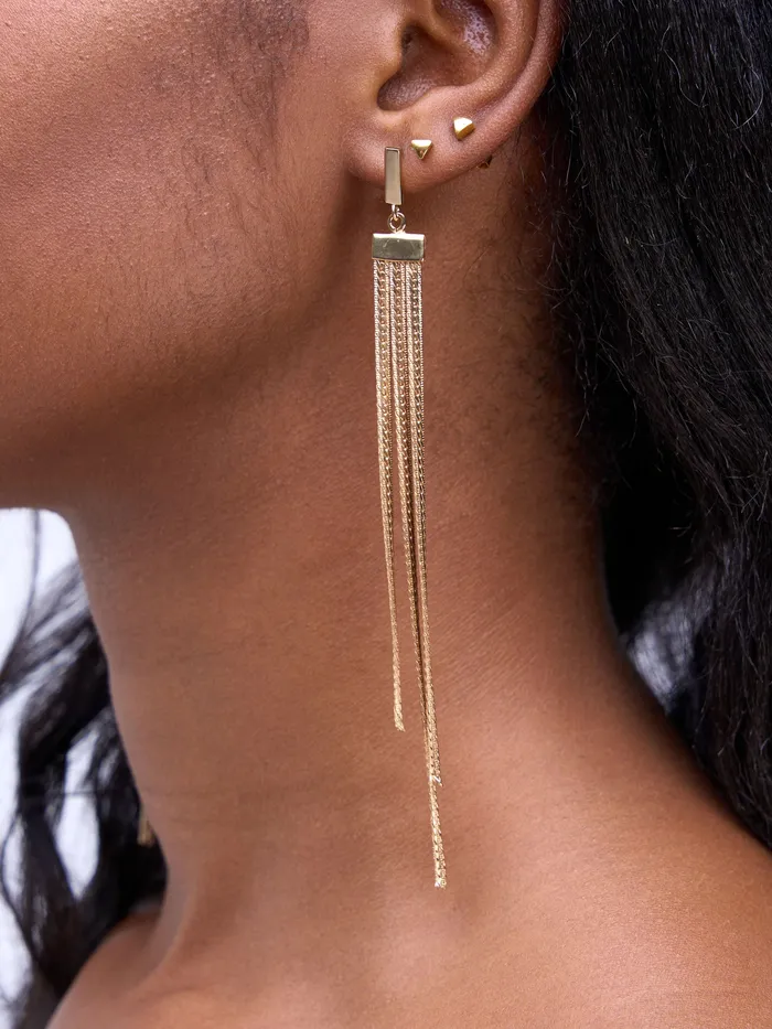 SOKO Earrings Safu Herringbone Drop Earrings