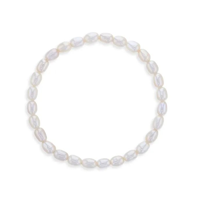 57 Elongated Freshwater Cultured Pearl Baby Kids Teen Bracelet Base Baby Pearl Bracelets Bracelets