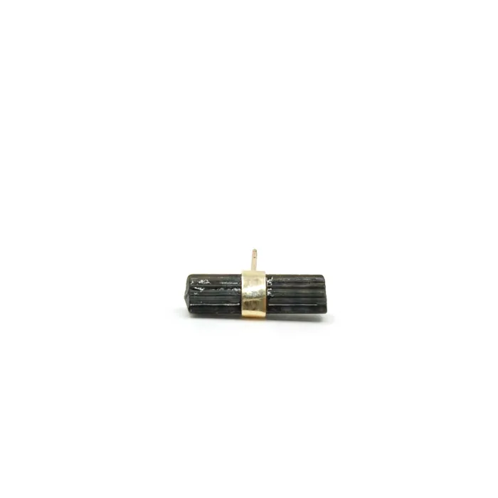 9ct Gold Black Tourmaline Gemstone Single Stud Earring Protection MADE TO ORDER aliceeden Earrings 9ct Gold Black Tourmaline Gemstone Single Stud Earring Protection MADE TO ORDER aliceeden Earrings