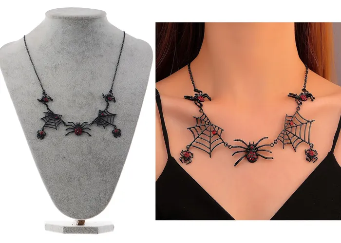 ALILANGCOM Alilang Halloween Crystal Rhinestones Spider Black Earrings Dangle Drop Witch Earrings Festival Bat Jewelry Earrings