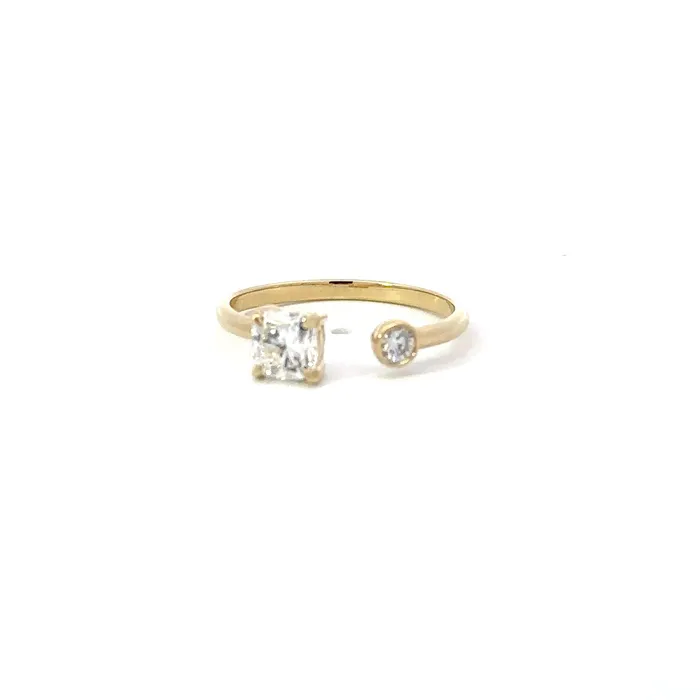 Happy Jewelers Rings Double Lab Diamond Open Ring
