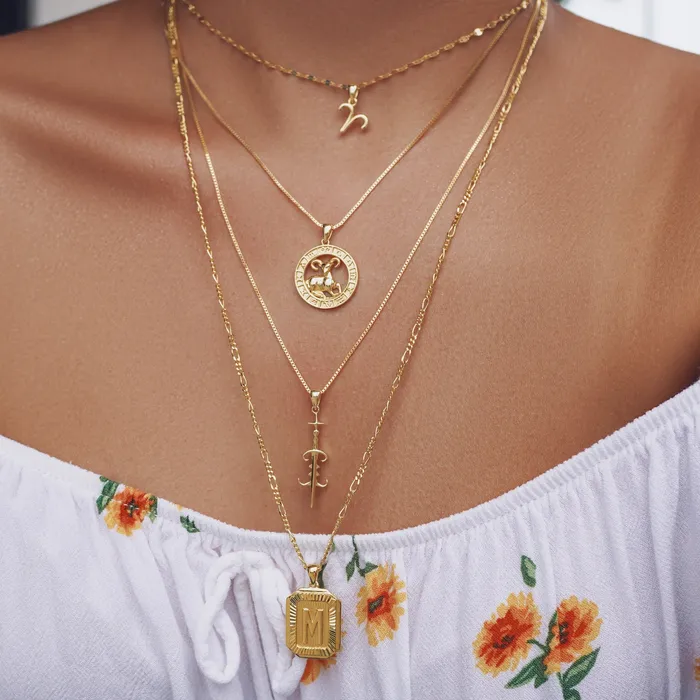 Necklaces Zodiac Coin Necklace Vivamacity