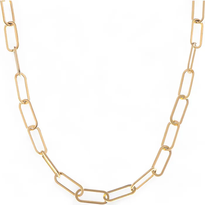 Refined by AnnaKaci Modern Paperclip Chain Necklace with Large Link Necklaces Refined by AnnaKaci Modern Paperclip Chain Necklace with Large Link Necklaces