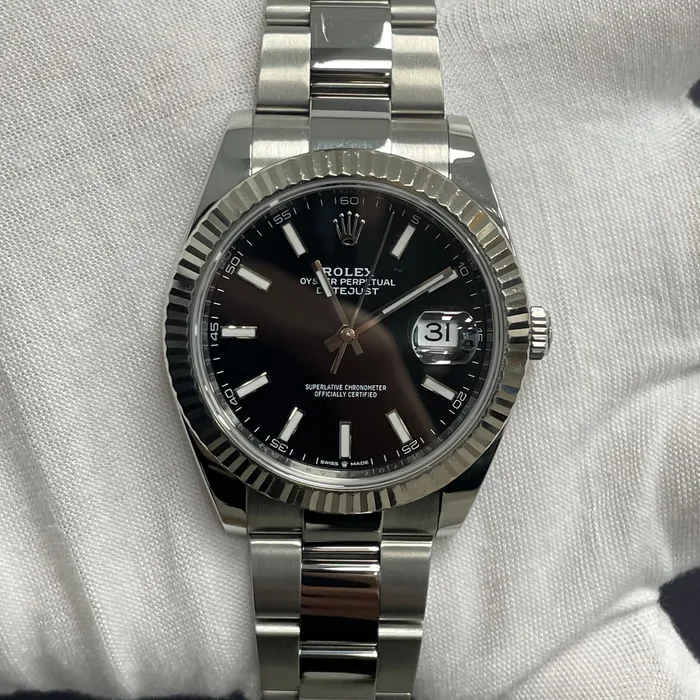 Rolex Datejust 41mm Black Dial Watch Ref 126334 Happy Jewelers Watches