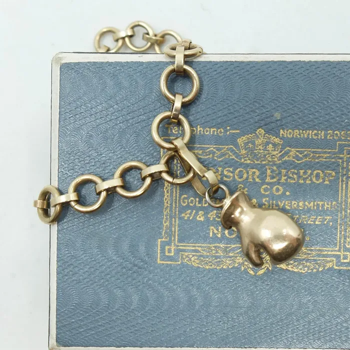Vintage 9ct Gold Boxing Glove Charm aliceeden Charm Necklaces