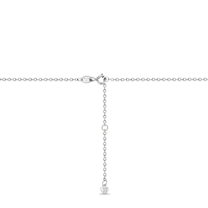 Womens Necklaces Necklaces Pave Letter Womens PendantNecklace Sterling Silver