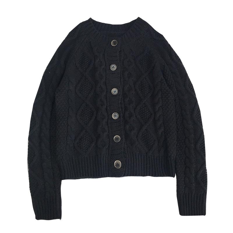 Cardigans |  Dame Selda Cable Soft Knit Cardigan Cardigans Black